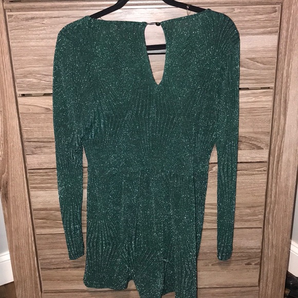Jade Sparkly Long sleeve Romper - Picture 2 of 3